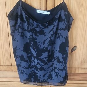 Calvin Klein Black and Gray Camisole